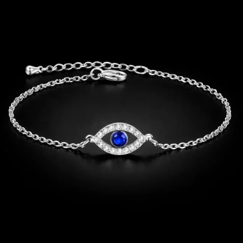 Gourmette Argent Blue Eye