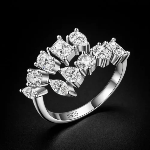 Bague Cristalline Argent