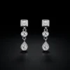 Boucles d'oreilles Cristalline Argent