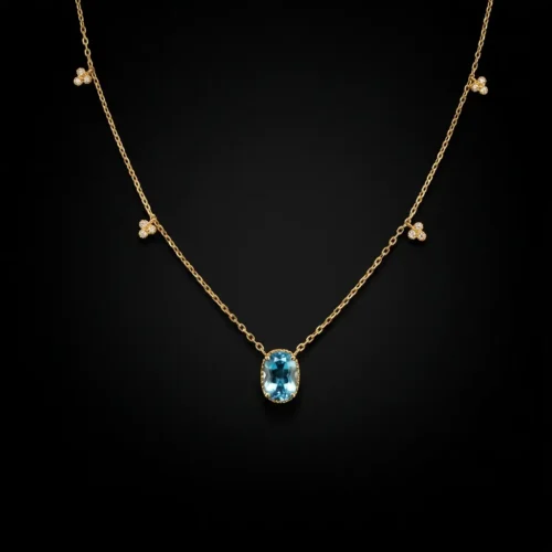 Collier Azul Dourado