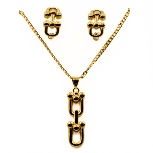 Ensemble bijoux Tiffany en Plaqué Or - Élégance Harmonisée