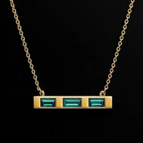 Collier 3 Émeraudes