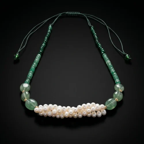 Collier Élégance Verte Jouher Or 18K