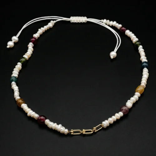 Collier Noor Jouher Tourmaline or 18K