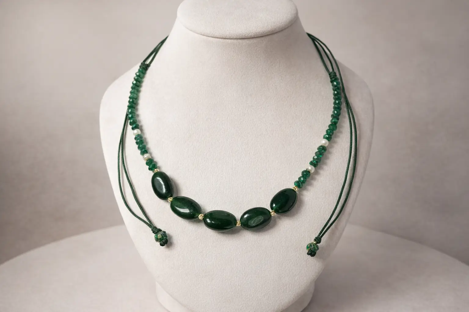 Ensemble Collier et Bracelet Vert MALAKI – Image 3