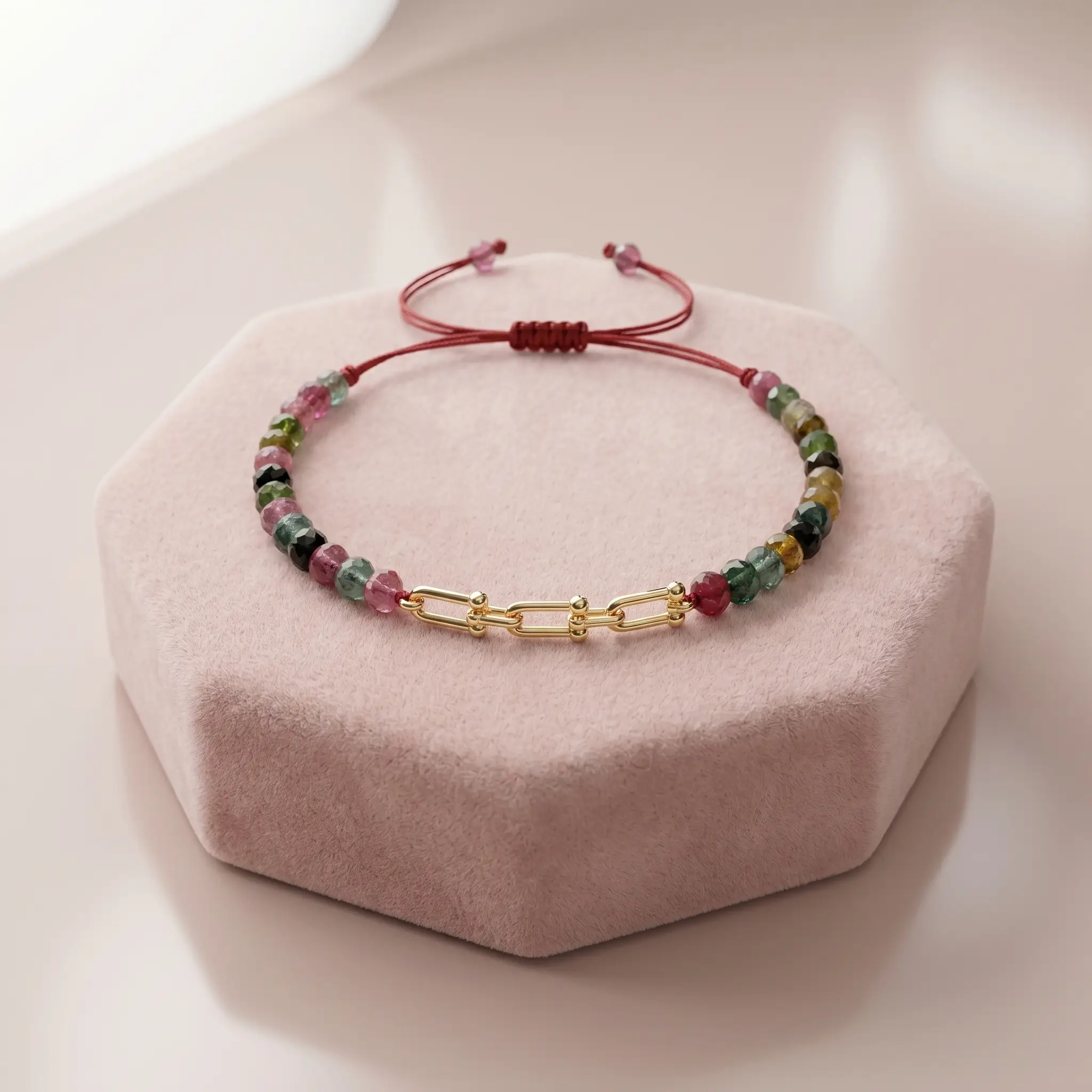 Bracelet Or 18K Tourmalines Multicolores – Image 5